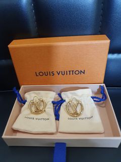 LOUIS VUITTON LV LOUISE HOOP GM EARRINGS, Luxury, Accessories on Carousell