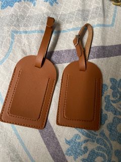 Auth Louis Vuitton Brown / Tan Leather Powanie Bag Charm Belt Tag 5pcs Set  Used