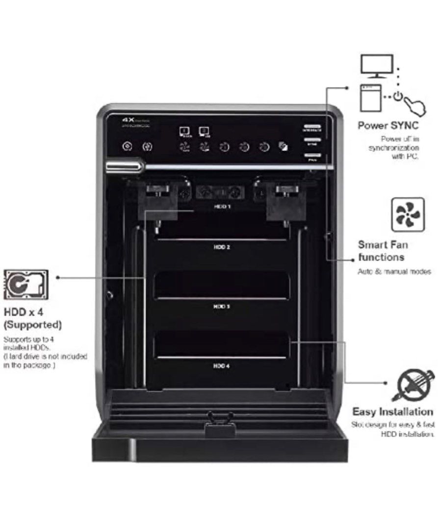 Mediasonic PROBOX 4-Bay Enclosure, Computers & Tech, Office & Business ...