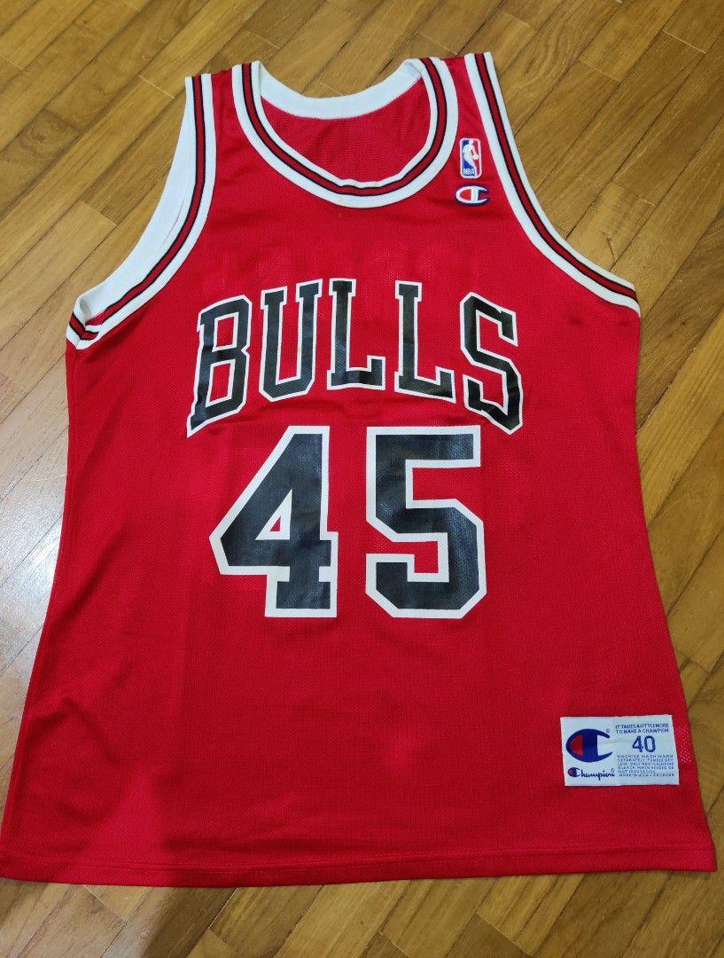 VINTAGE Chicago Bulls Michael Jordan 45 Champion Jersey Mens 48
