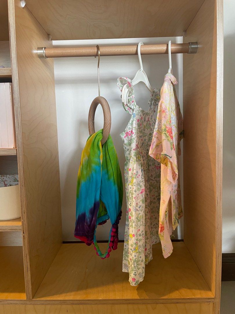 Montessori furniture wardrobe, birchwood, toddler, scandi look, Babies