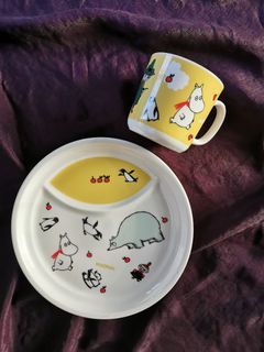 Moomin kiddie plate and cup set