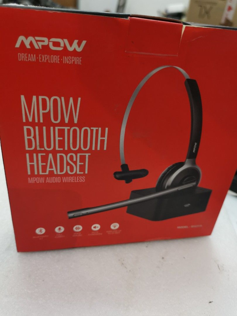 Mpow Bluetooth Headset with Microphone BH231A, Audio, Headphones & Headsets on Carousell