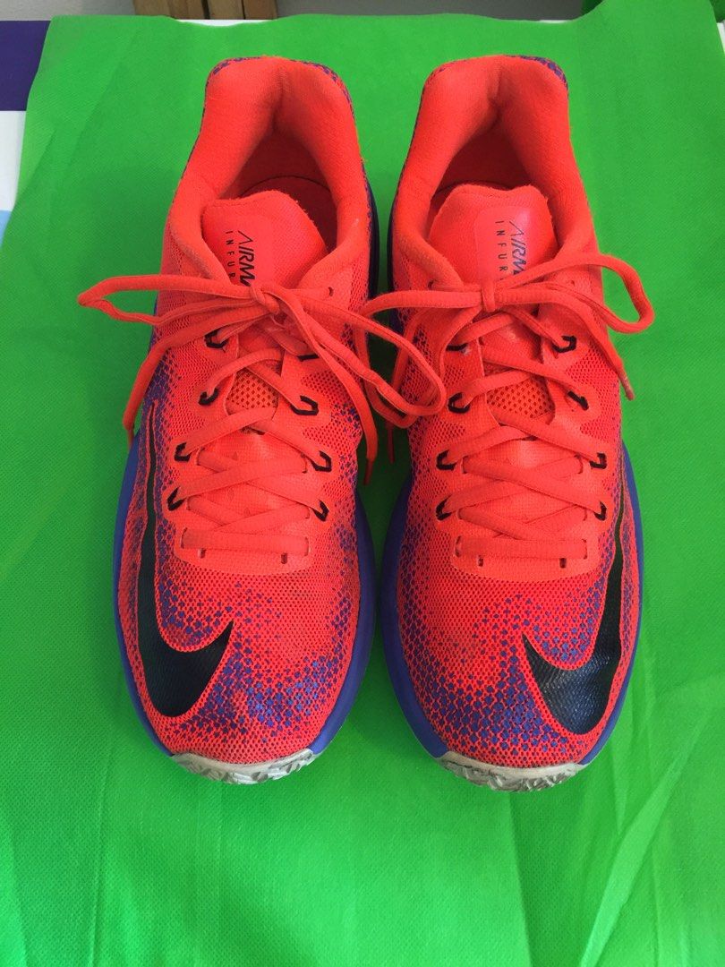 Nike airmax infuriate Orange purple low basketball shoes Men s