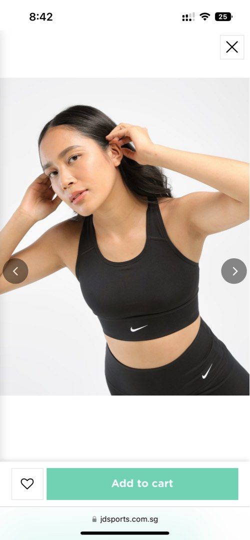 Nike Swoosh Women's Medium-Support 1-Piece Padded Longline Sports Bra.
