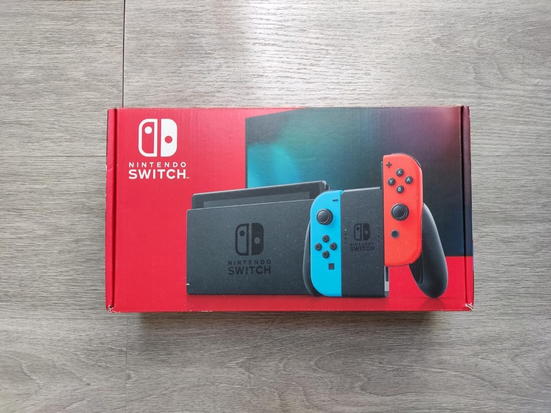 Nintendo Switch Console V2 Neon Red, Video Game, Konsol di Carousell