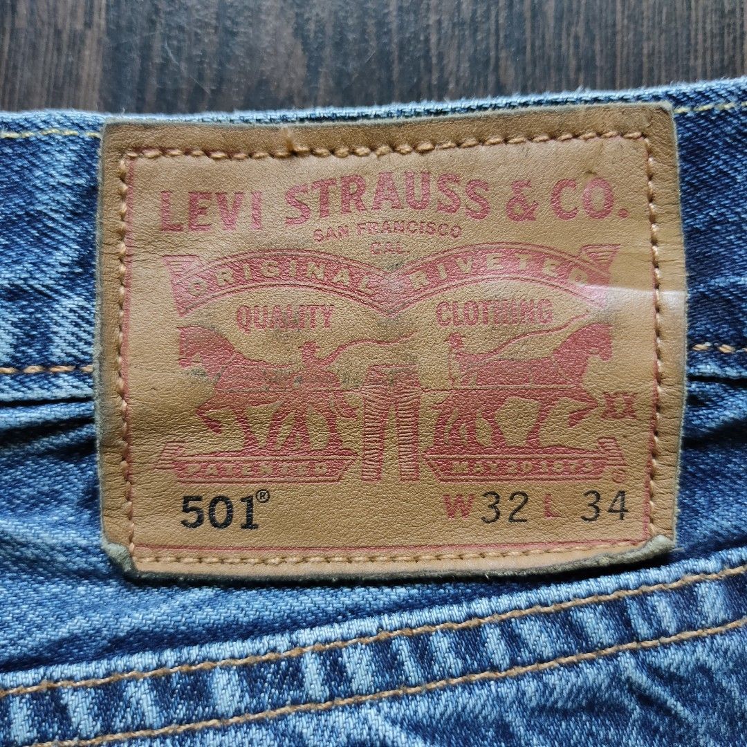 ORIGINAL LEVI'S® 501 SELVEDGE DENIM | Leather Patch, Men's Fashion ...