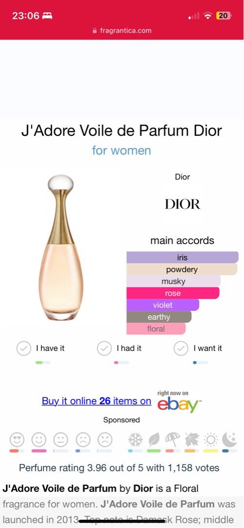 Jadore hotsell dior fragrantica