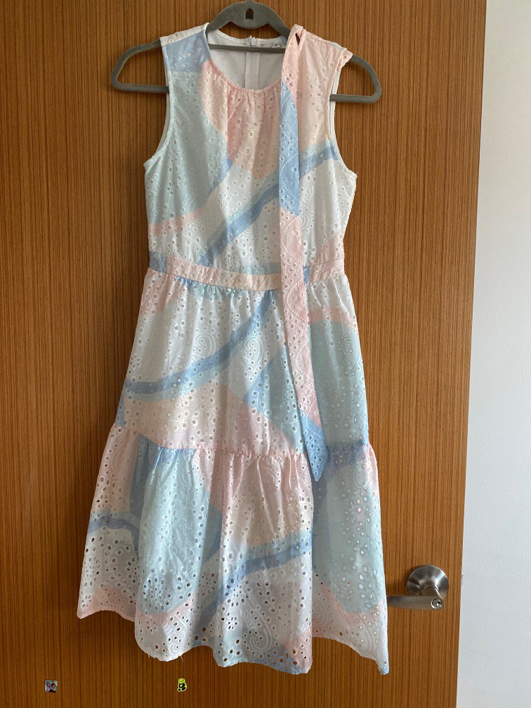 Pastel paddle pop dress with sash, Women's Fashion, Dresses & Sets, Dresses on Carousell