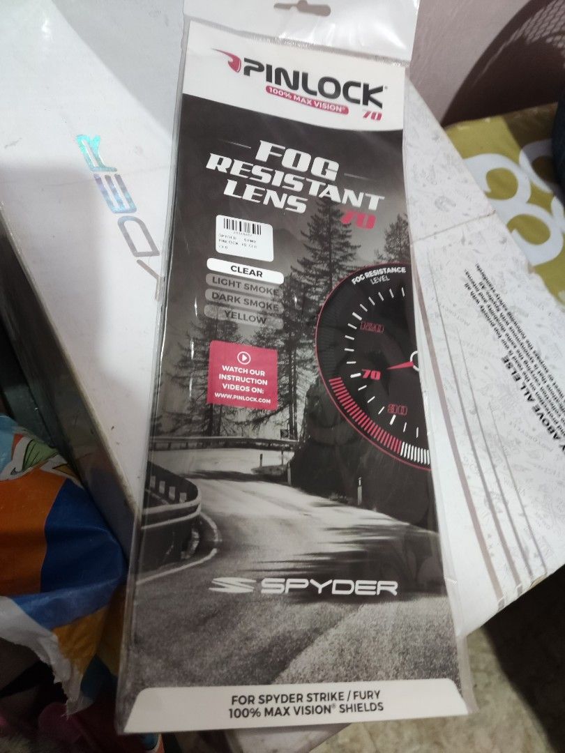 Pinlock 70 Clear for Spyder Strike/Fury, Motorbikes, Motorbike Parts