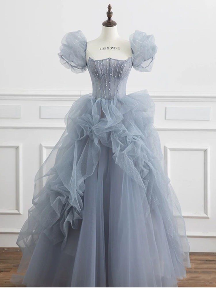 Blue prom gown clearance