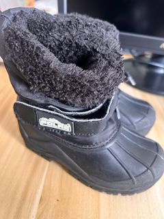 Polar used snow boots 2 year old black unisex boy toddler snow ski winter waterproof