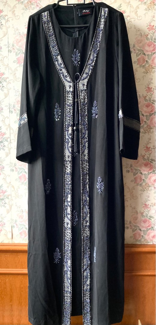 Premium Beaded Abaya Dress, Women's Fashion, Muslimah Fashion, Kaftans