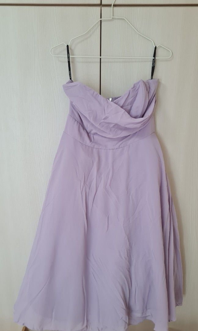 Purple Heart Shaped tube top dress Women s Fashion Dresses