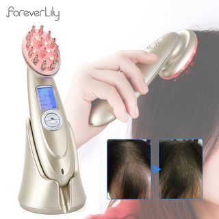 Ready Stock | Electric Laser Hair Growth Comb Anti Hair Loss Therapy Comb Infrared RF EMS Nano LED Red Light Vibration M assage Hair Care Brush