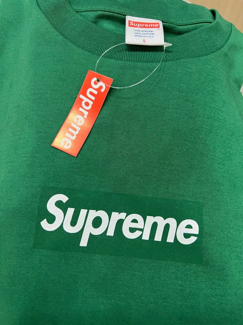 Ready stock supreme box logo long sleeve Men s Fashion Tops