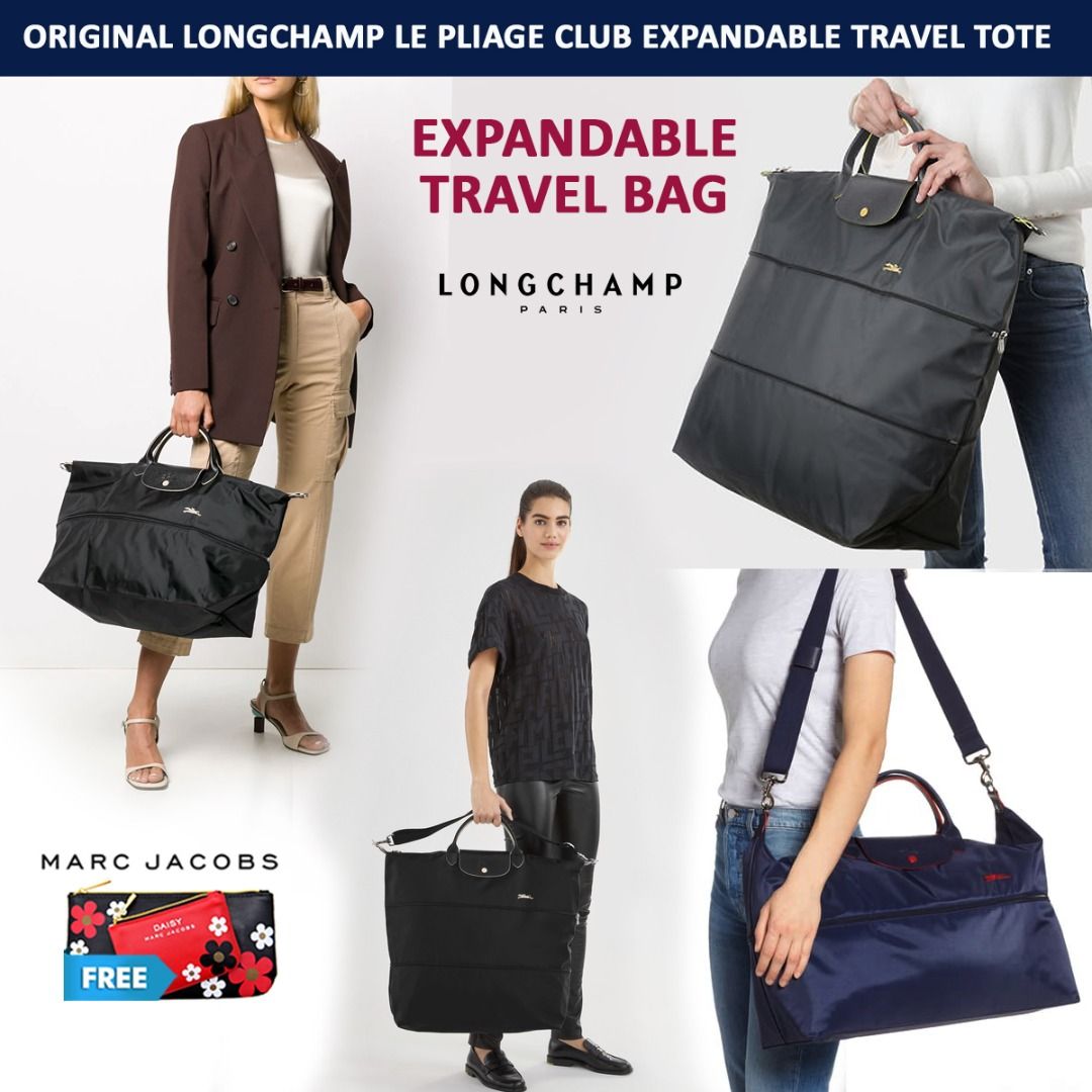 Ready Stock Original Longchamp Le Pliage Club Travel Bag L1911619 Expandable Tote Leather Duffle Beg Kulit LC055 Men s Fashion Bags Sling Bags on Carousell