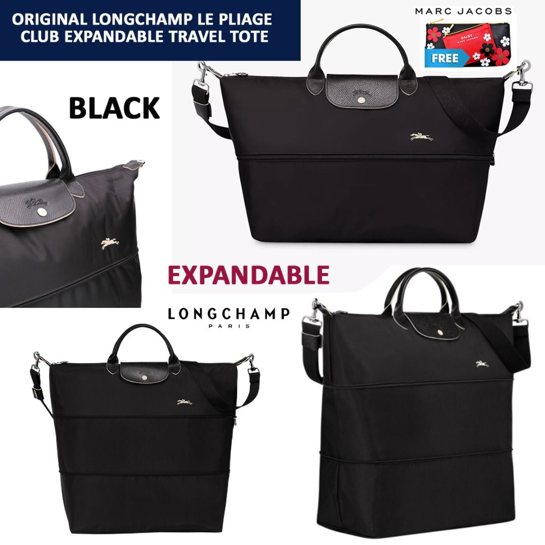 Ready Stock Original Longchamp Le Pliage Club Travel Bag L1911619 Expandable Tote Leather Duffle Beg Kulit LC055 Men s Fashion Bags Sling Bags on Carousell