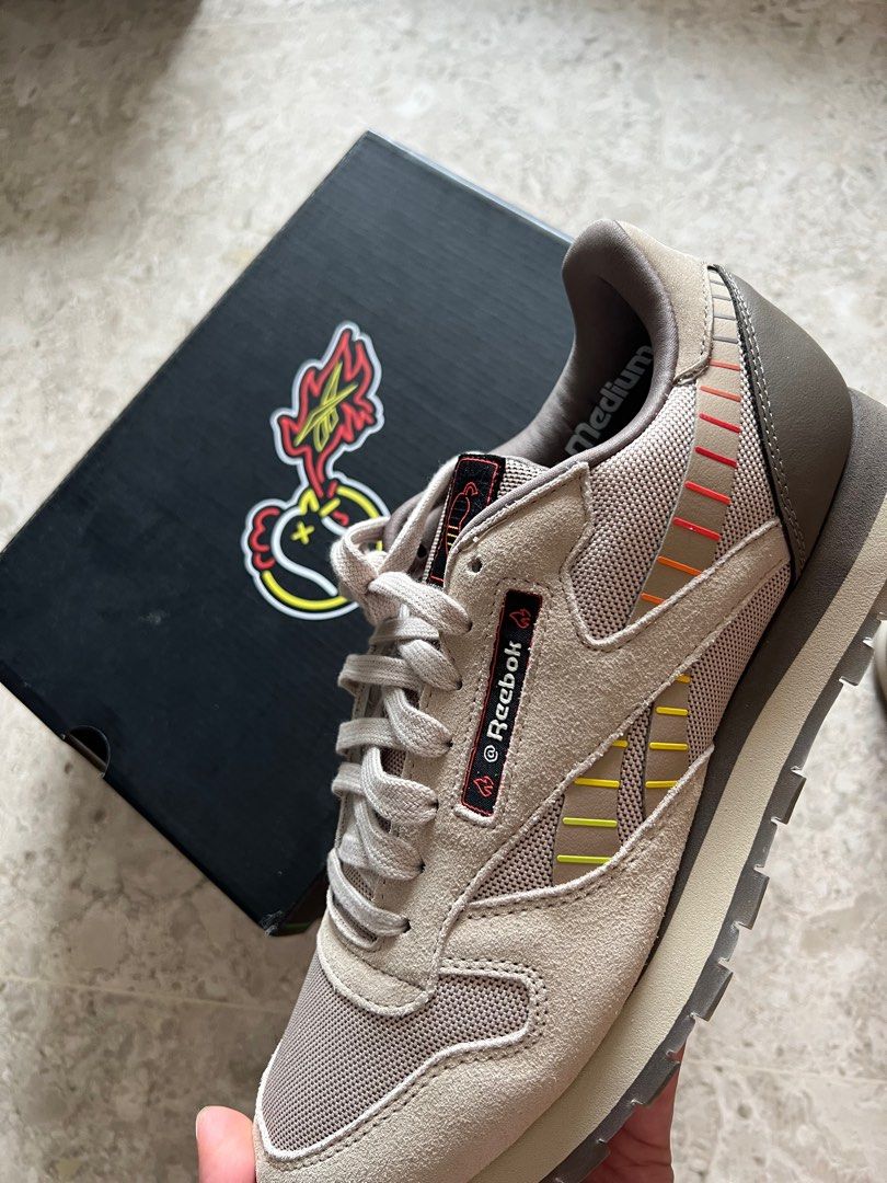 Reebok Classic Leather x Hot Ones Below RTP Men s Fashion
