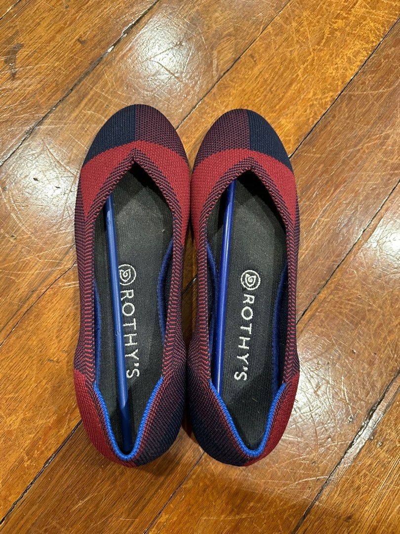 ROTHYS knit flats - red plaid (Category: Flats & Sandals) located in Makati City. Submitted by chelsmmm (Listing ID 1228974858, Image 3). Description: First 2 pictures are for reference only, this colorway is sold out on the website. Original price 129$ Like the Vivaia knit flats! Made from recycled plastic bottles Never worn, gifted but too small.