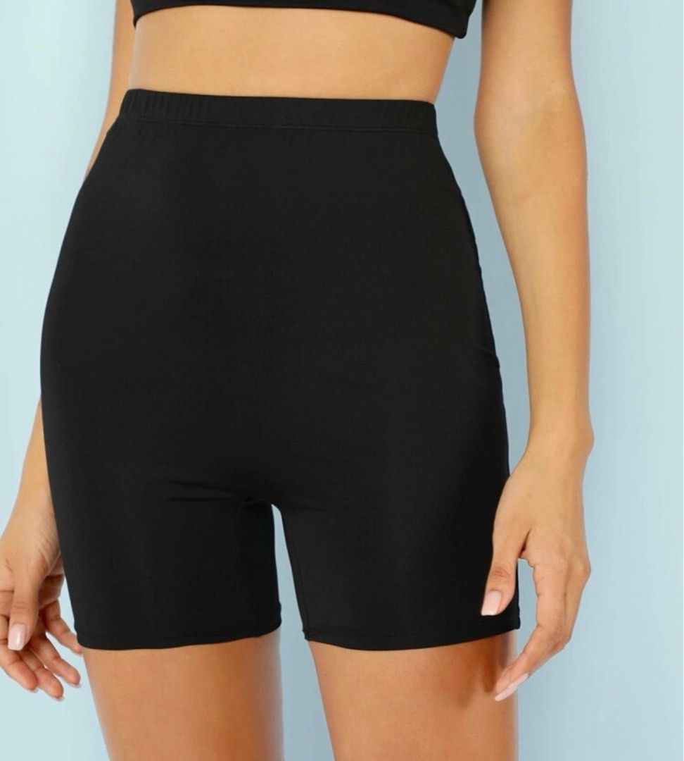 Shein High Rise Black Biker Shorts