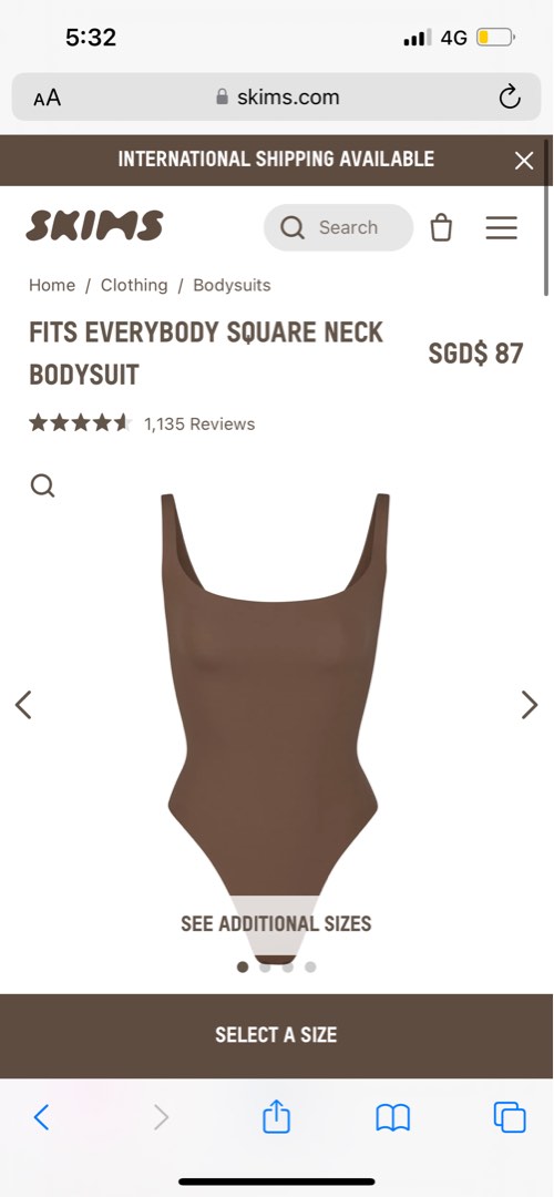 Fits Everybody Square Neck Bodysuit - Ochre