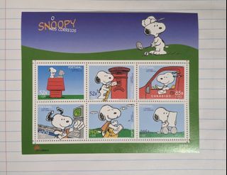 Snoopy stamps mini sheet Portugal 2000