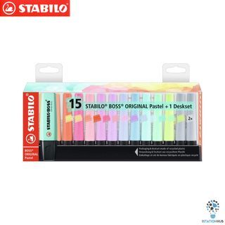 Stabilo Boss Original Highlighter Deskset - 15 Assorted Pastel Colours [SB-7015-02]