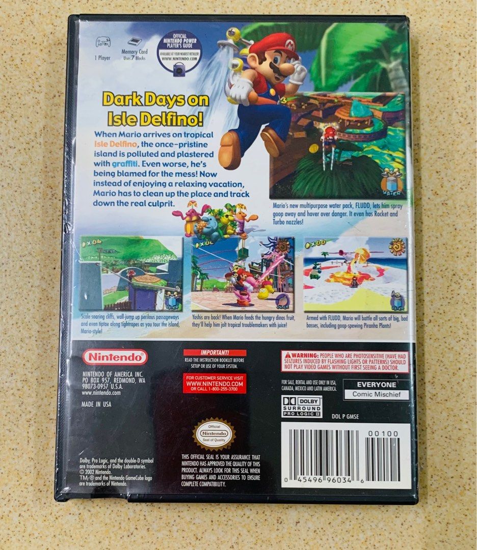 Super Mario sunshine GameCube, Video Gaming, Video Games, Nintendo on