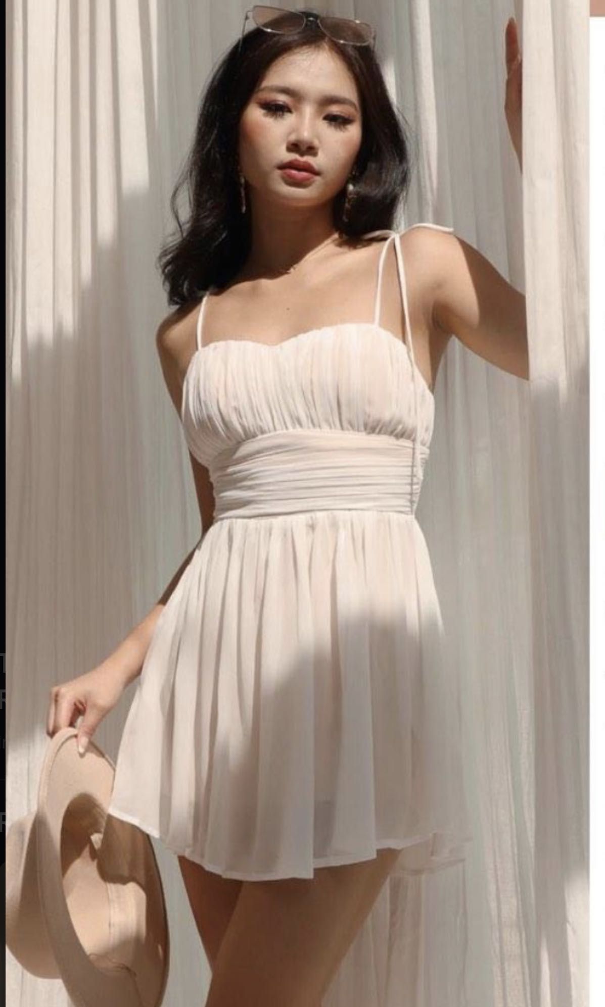 White chiffon romper sales