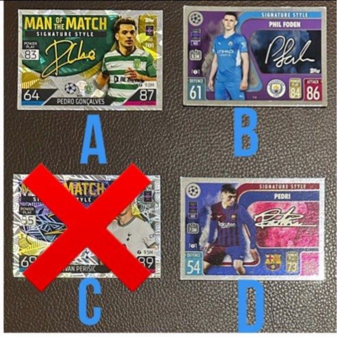 TOPPS champions league football cards with signature, Hobbies & Toys