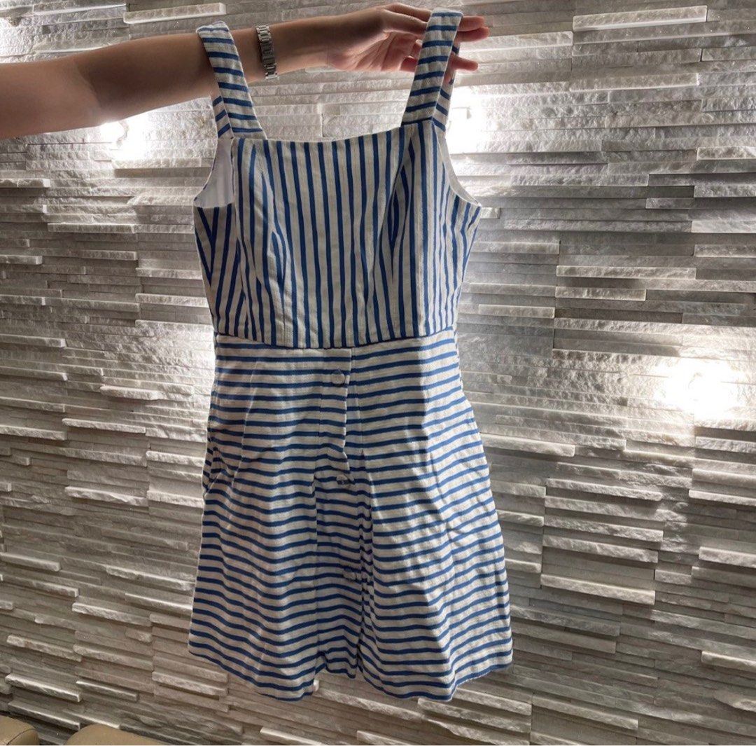 Topshop blue striped dress with side pockets, Women's Fashion, Dresses &  Sets, Dresses on Carousell