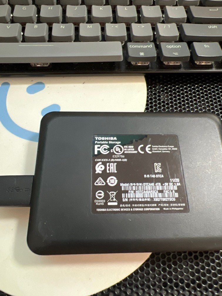 Toshiba external hard drive 4TB, Computers & Tech, Parts & Accessories