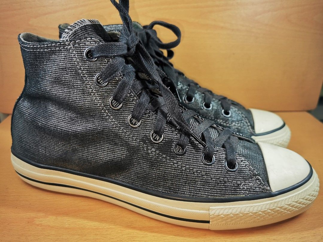 UKBundle UK8.5 27cm CONVERSE John Varvatos x Chuck Taylor All Star Hi Black SIlver 150175C