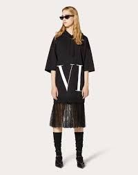 ValentinoWomen's Lace Hem Midi Dress