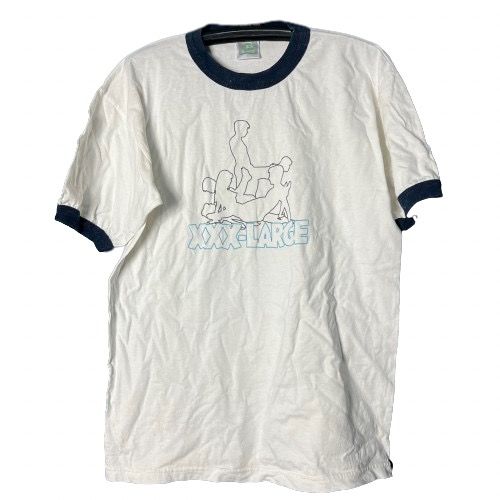 Vintage X Large brand Naked Ringer Shirt Made in USA, Men's Fashion