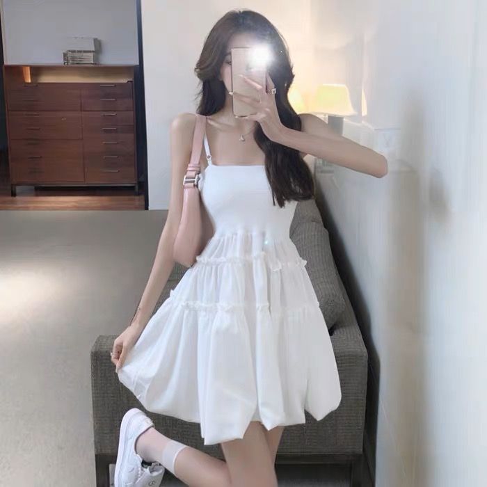 White puffy short on sale dress