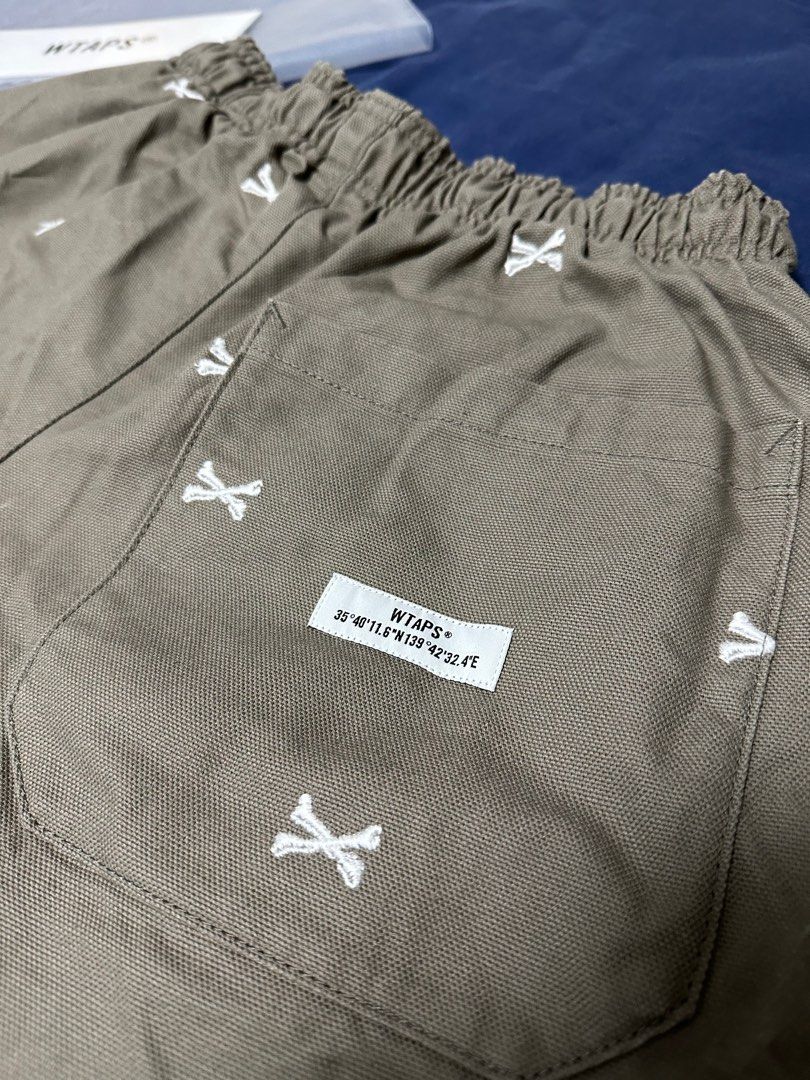 Wtaps 22ss Seagull 03 Shorts Crossbones cargo 刺繡骨頭短褲, 男裝