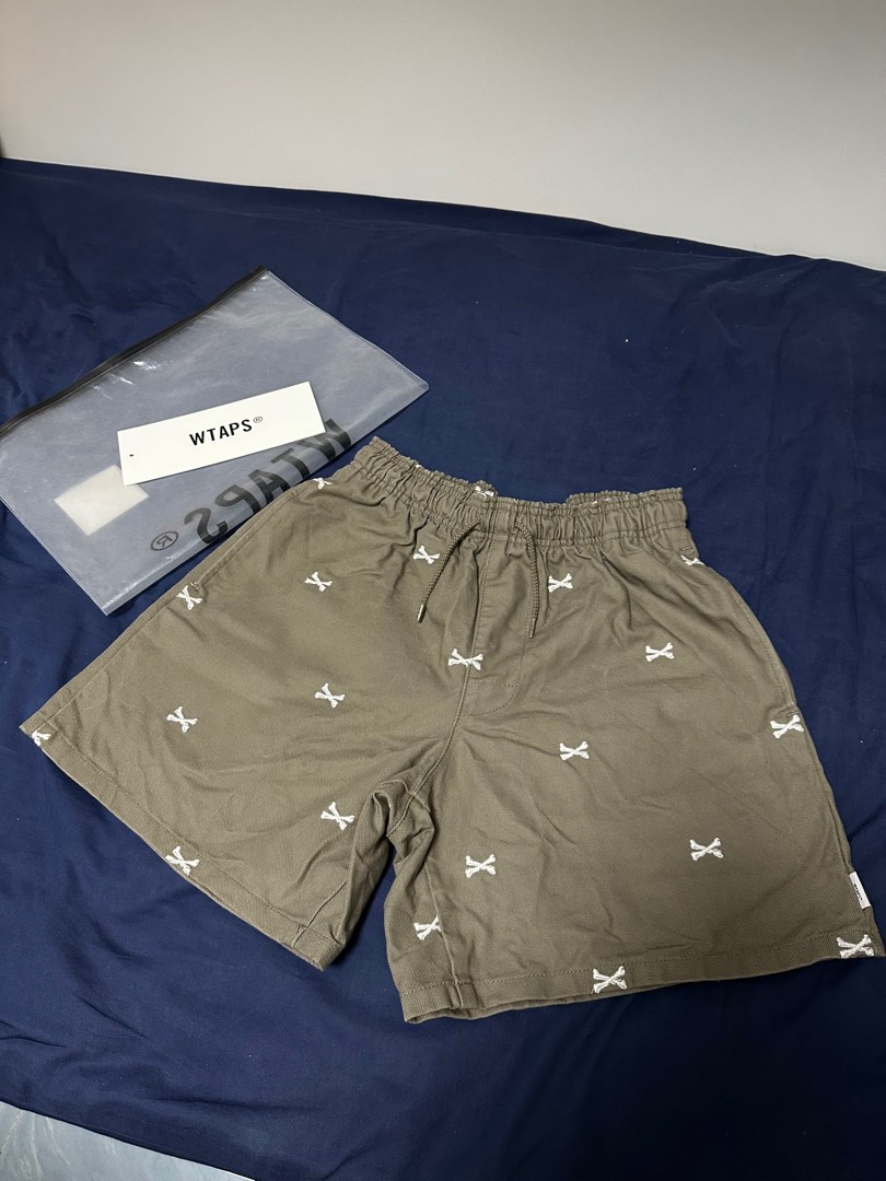 Wtaps 22ss Seagull 03 Shorts Crossbones cargo 刺繡骨頭短褲, 男裝