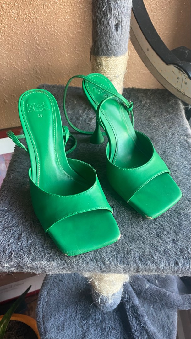 Zara Green Heels on Carousell