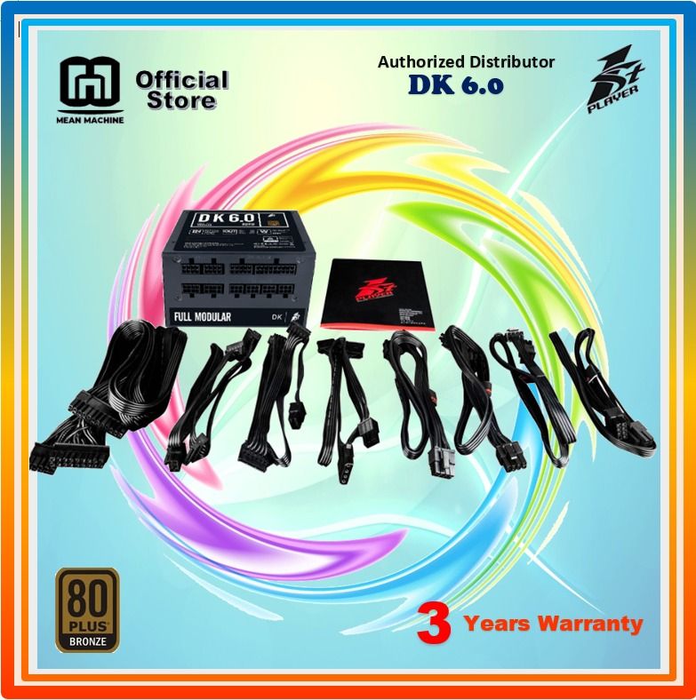 1ST PLAYER 600W Modular 80+ Bronze PSU ( DK6.0) Gaming PSU - Modular ...