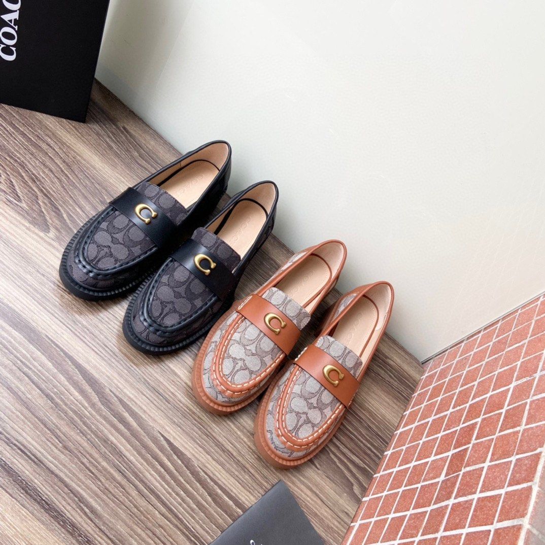 Coach penny loafers women Clearance