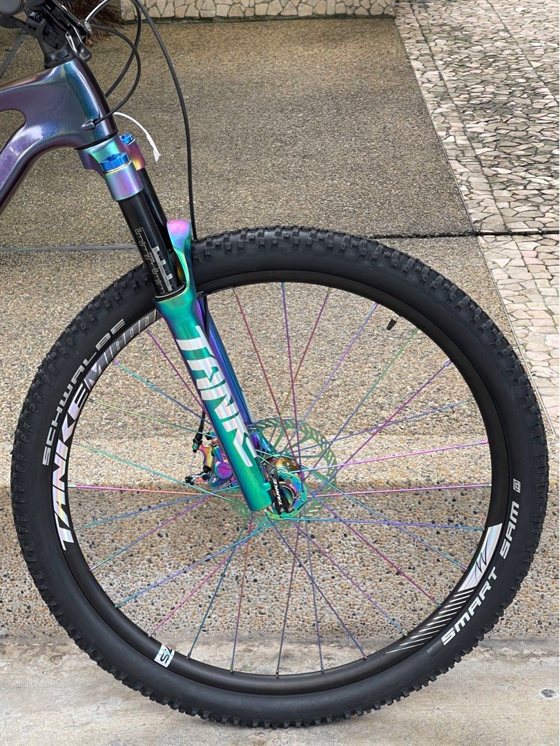Oil slick hotsell spokes mtb