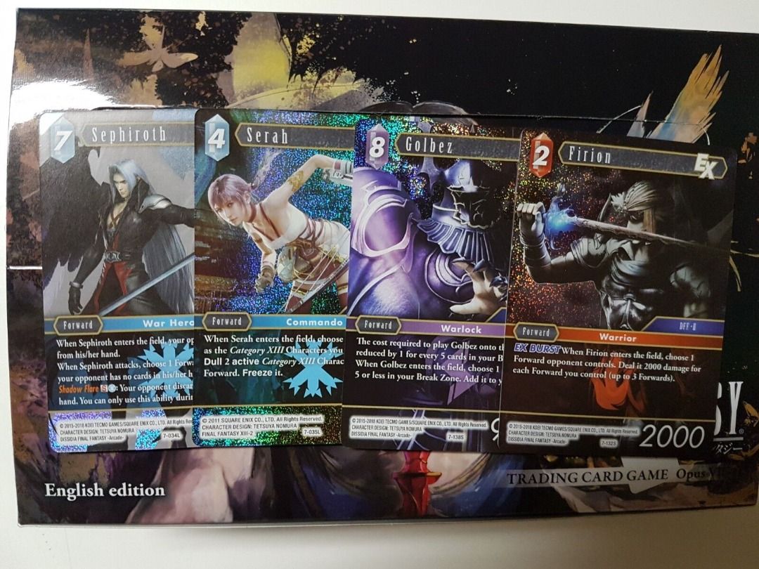 黑) 英文版全新原盒未開封Square Enix Final Fantasy FF Trading Card
