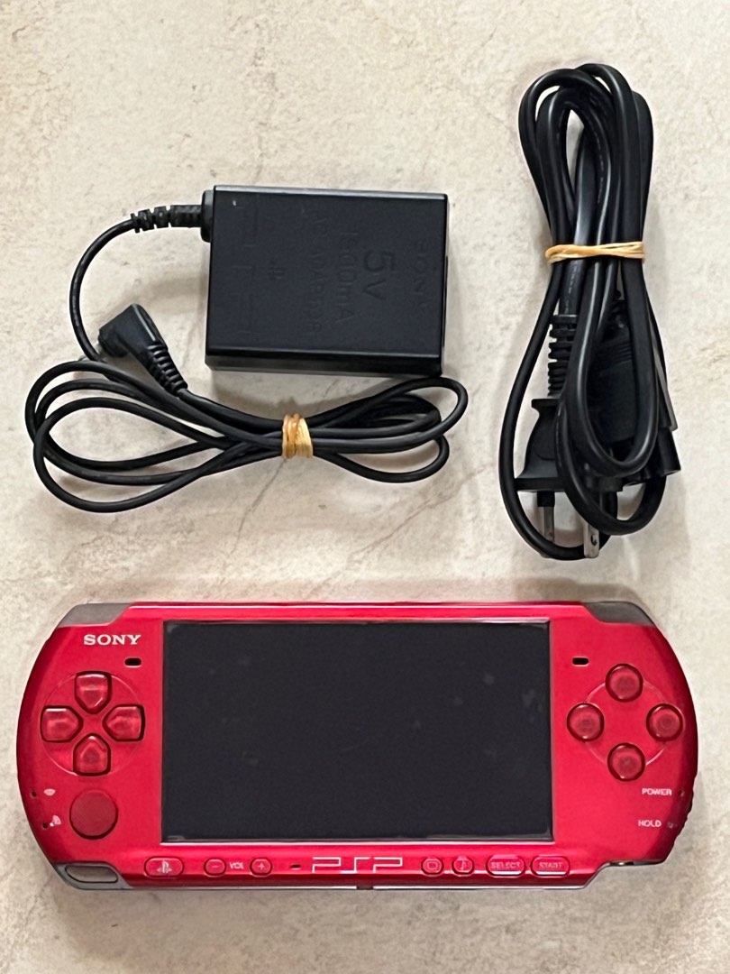 日版 PSP SONY PLAYSTATION PORTABLE PSP3000 RED CONSOLE 紅色主機 （原裝無改機