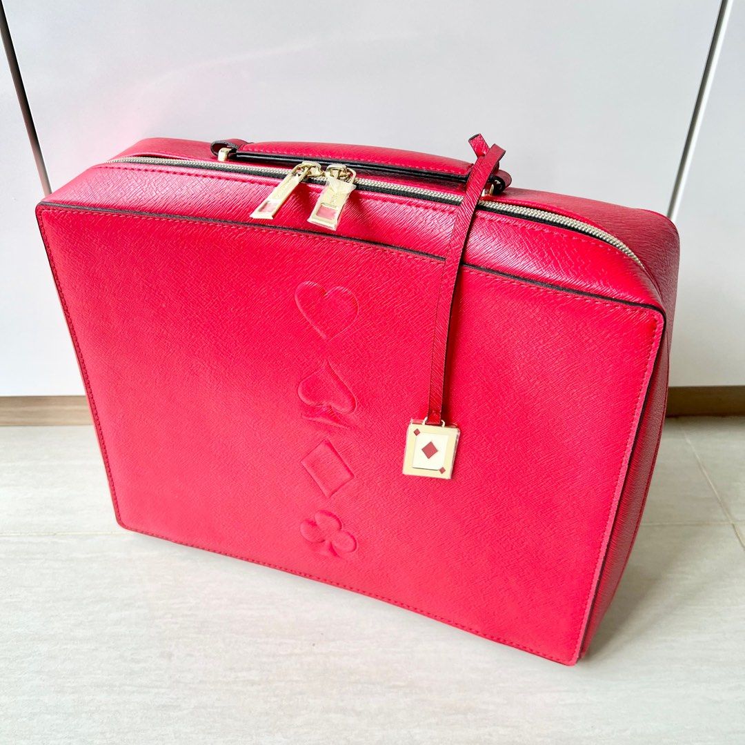 ❤️ Red Faux Leather Estée Lauder Cosmetics Toiletries Travel