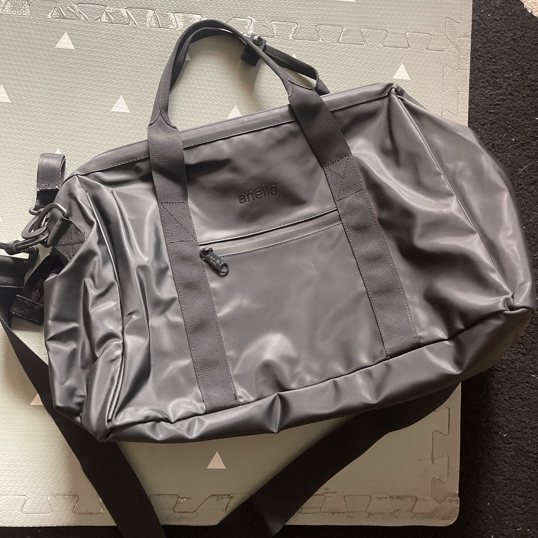Anello Ness Classic Boston black bag travel diaper duffle shoulder Women s Fashion Bags