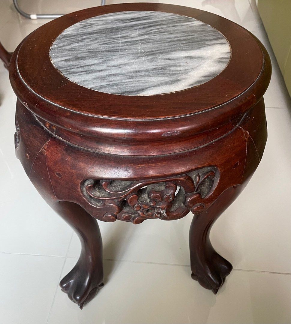 Antique Redwood Table and Chair Set, Furniture & Home Living, Furniture