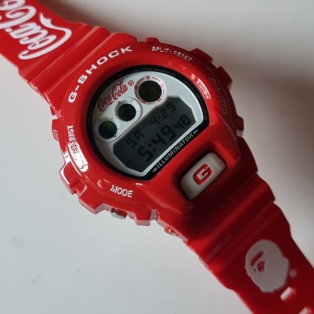 Authentic Casio G shock Red White Gshock DW6900 DW 6900 A
