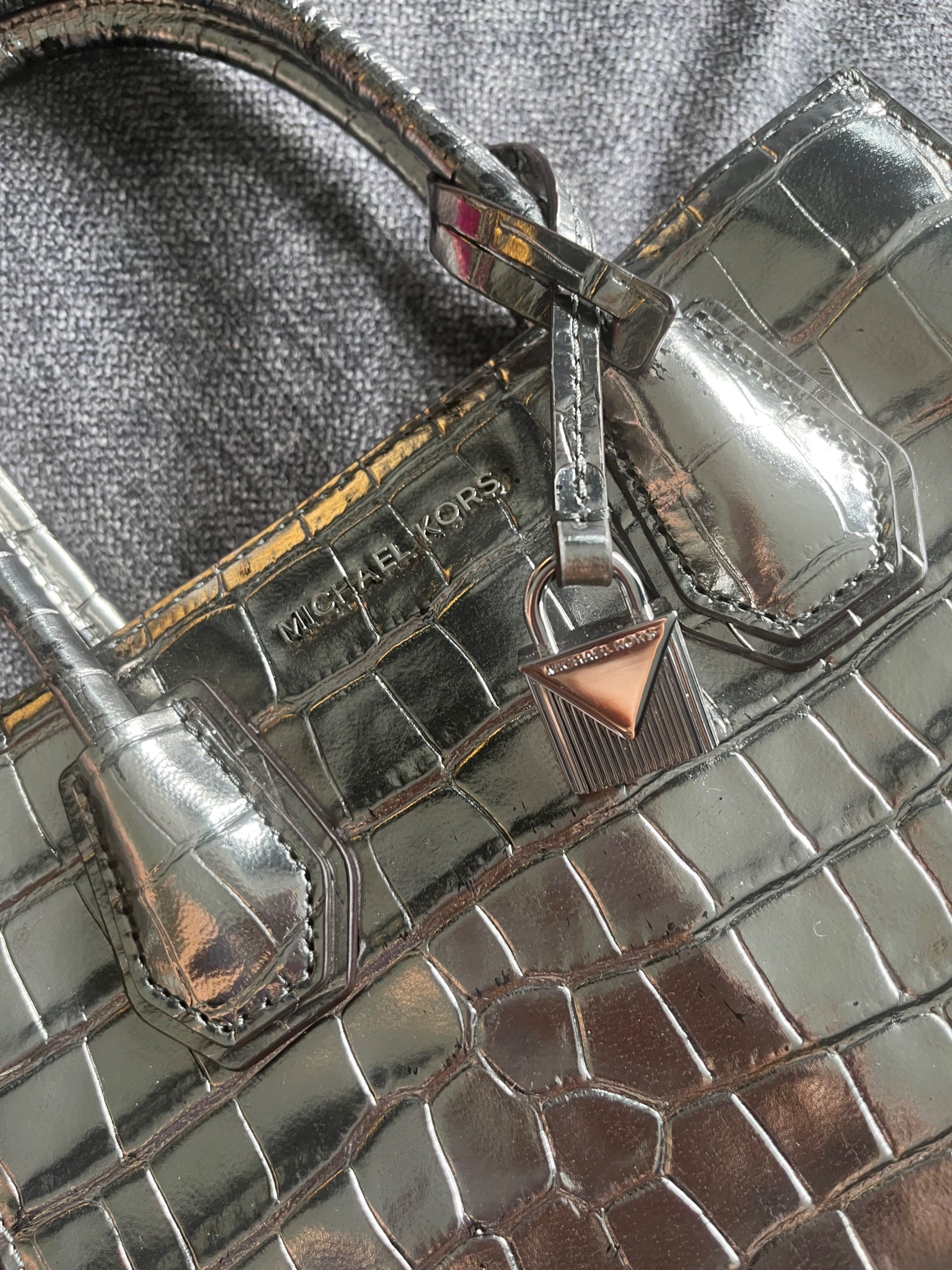 CHEAPEST AUTHENTIC Michael Kors real leather croc effect handbag
